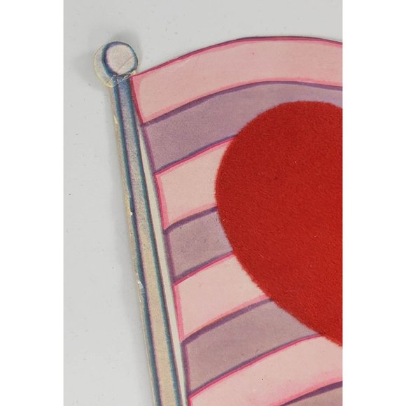 Vintage Peck Valentine's Day Die Cut Steamboat Tugboat Decoration Flocked 1987 - Picture 4 of 5